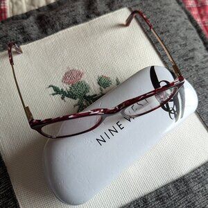 Nine West Eyeglasses Frame NW8003 619  Purple Tortoise Full Rim 49 18 135 & Case